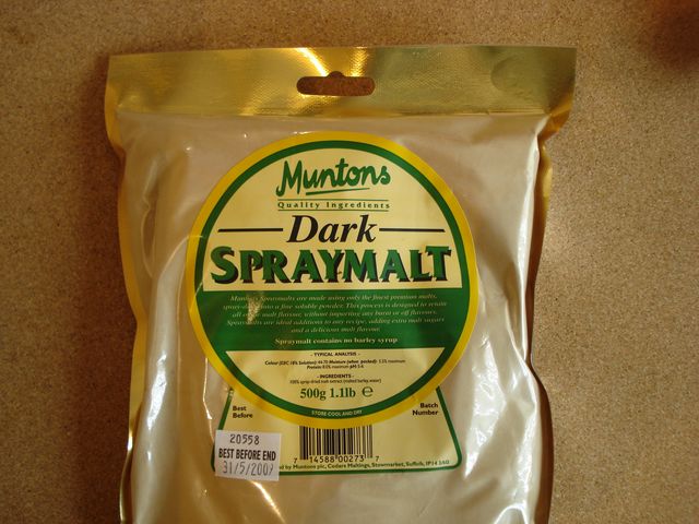 Muntons Foil Pack Spraymalt Dark 500g